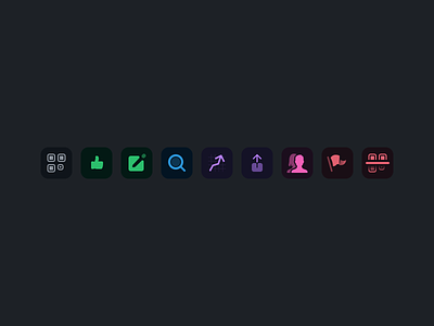 Dark list icons