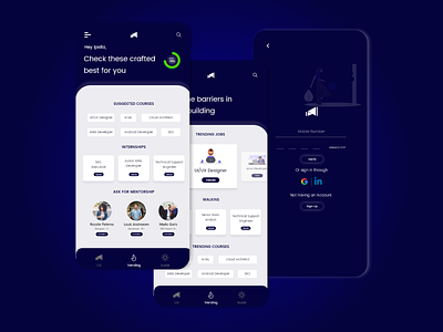 Career Building App app design ui ux uxuidesign