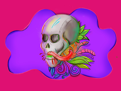 Skull Illustration 3d modeling adobe cc advertising agency art behance cc character designer dribbble illustration illustrator instagram painting photoshop procreate shots sketchbook vector wacom web design