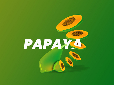 Papaya Design art branding designer dkz fruit icon illustration illustrator papaya photoshop sketch typography vector wacom intuos