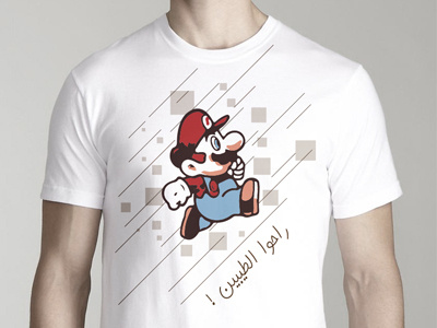 Super Mario T-shirt cartoon illustration mario old t shirt