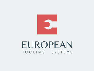 Tool logo,kerning adjustment. brand e logo tool