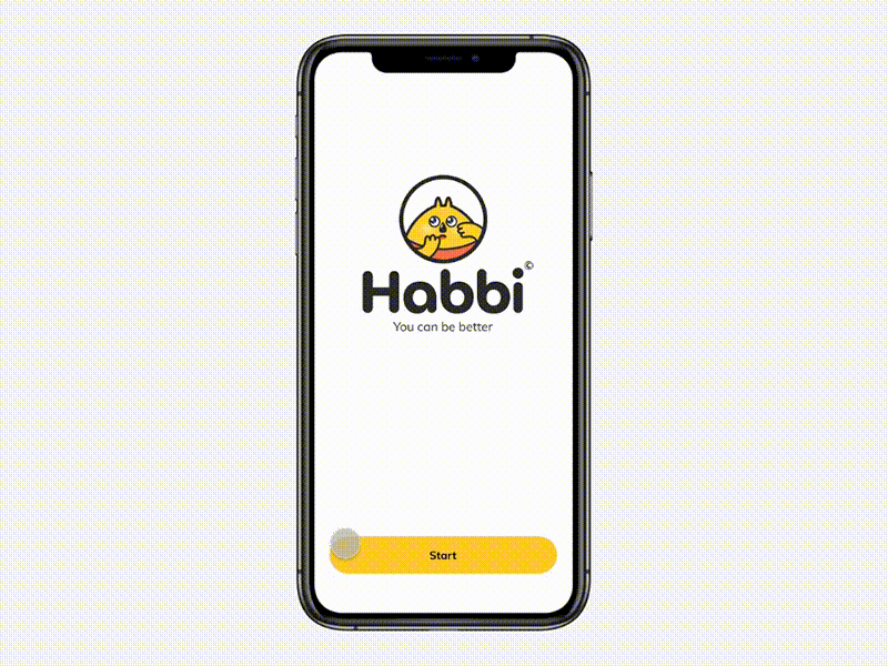 Habbi App - IOS animated gif animation application habit ios mobile app prototype ux
