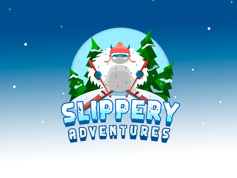 Logo game hero logo lowpoly logovector adventures snow personage mobile game winter gamelogo yety logo2d logo