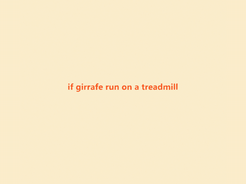 Girrrafe Treadmill 2d aftereffects animation design flat vector