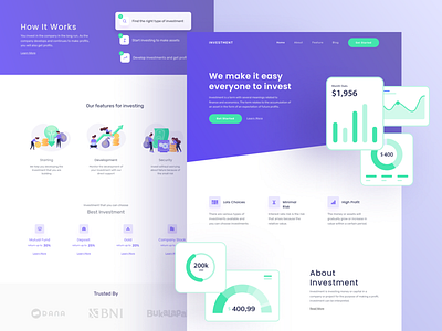 Investment landing page