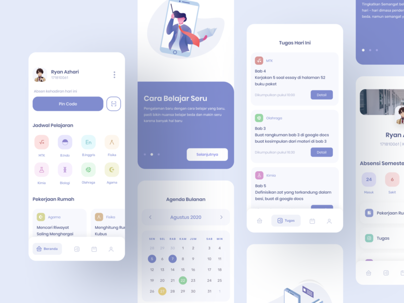 Online Educational Mobile App Prototyping by SLAB Design Studio on Dribbble