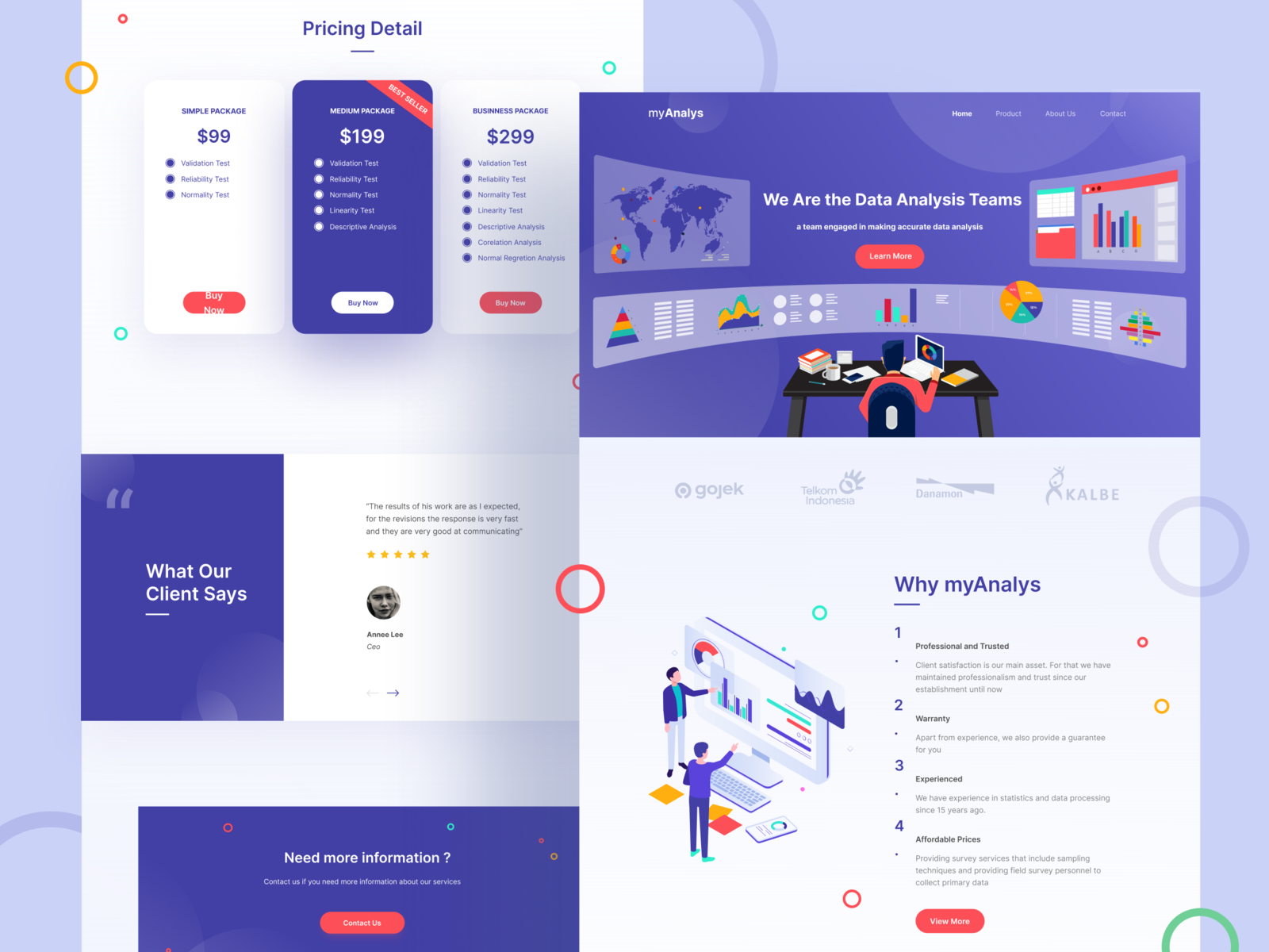 Data analysis website by SLAB Design Studio on Dribbble