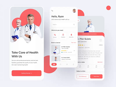Doctor app prototyping doctor app doctor appointment medical app mobile app protopie prototype prototype animation prototyping