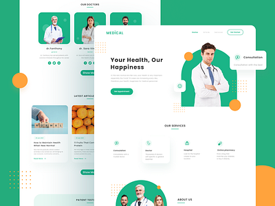 Medical Homepage Website doctor appointment healthcare homepage landing page medical website design