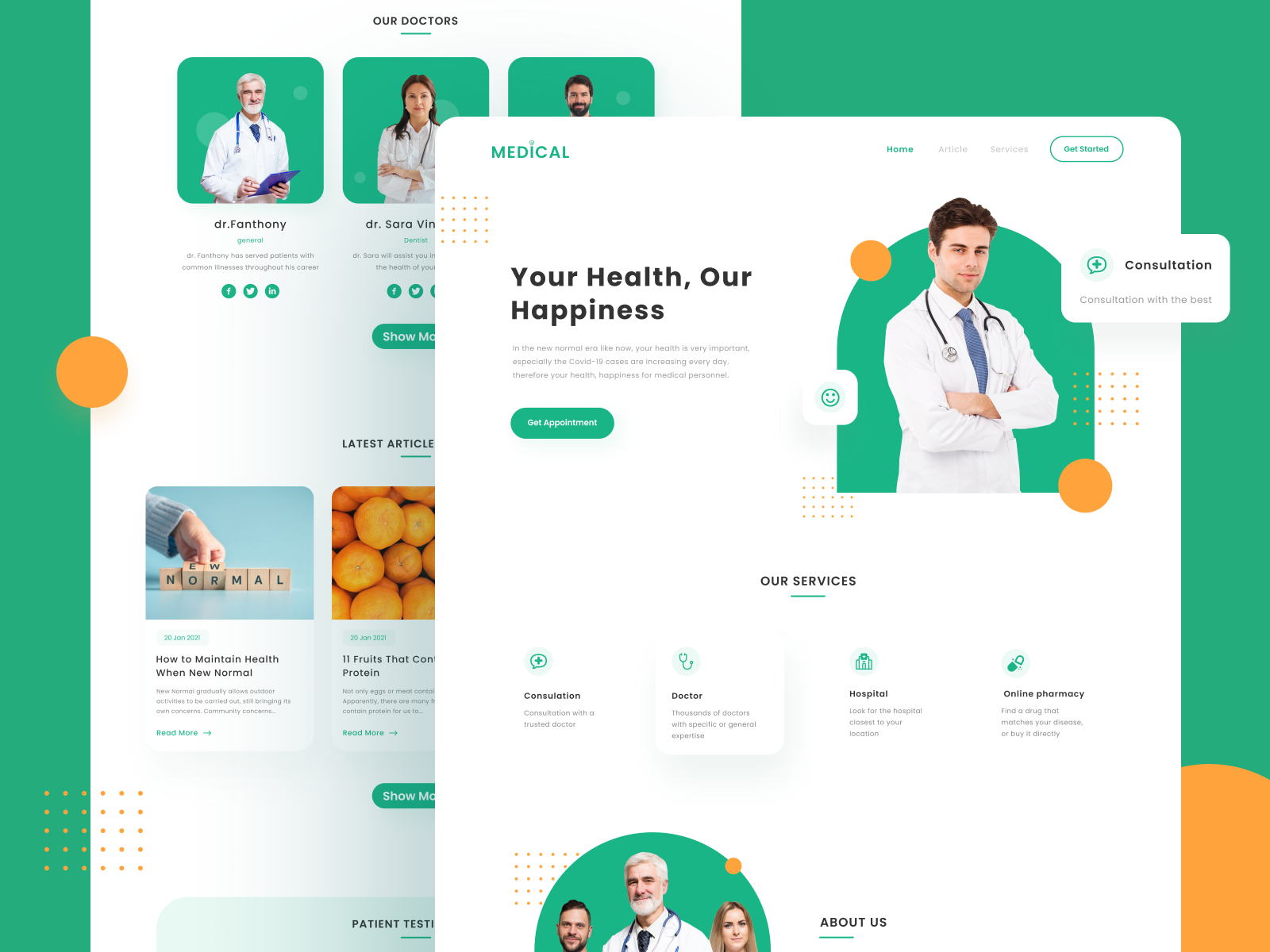 Medical Homepage Website By SLAB Design Studio On Dribbble