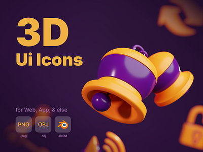 Ui 3D Icons 3d animation blender design homepage icon illustration landing page logo mobile app protopie prototype animation ui ux