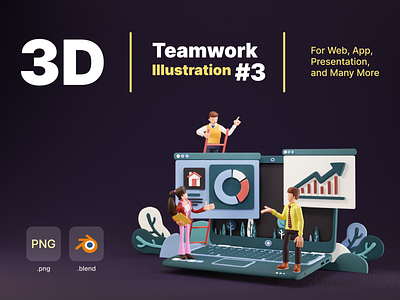 3D Teamwork Illustration