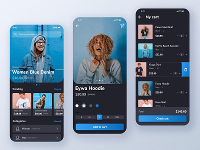 Shopping app - darkmode