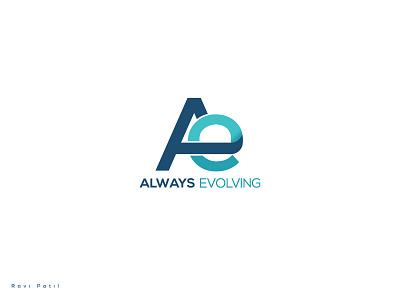 Always Evolving ae branding concept corporate logo creative evolving monogram typography