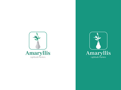 Amaryllis Plant Logo branding logo bulb creative ecology enviroment leaf light bulb logo natural plant