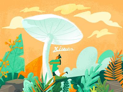 illustration-Mushroom and me