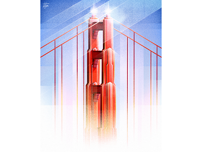 Golden Gate Bridge branding fruit illustration goldengate illustration illustrations illustrator logo photoshop ui vector vectorart