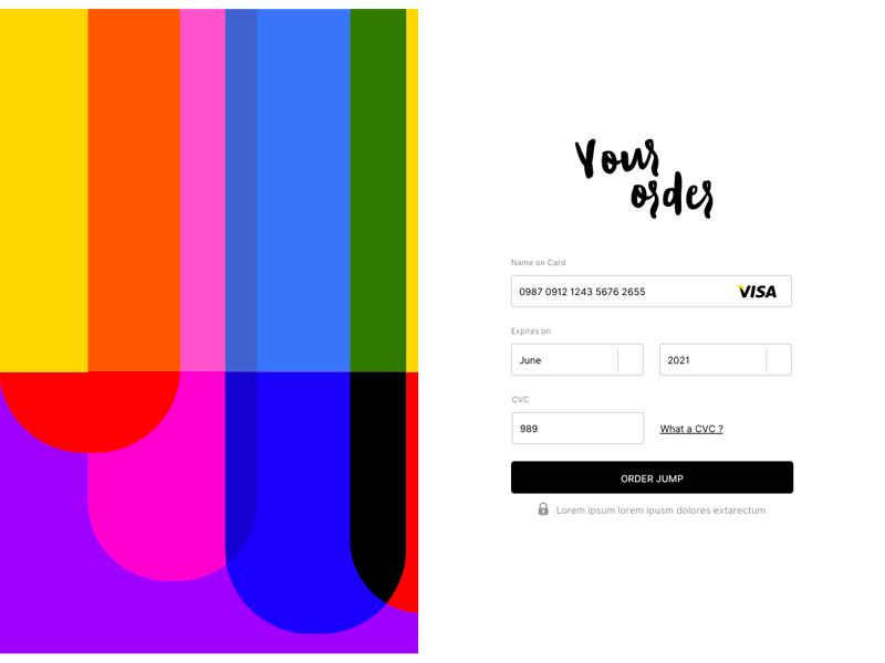 YO (Your Order) color dailyui design number2 ui web