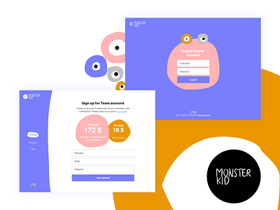 DAILY#026 - MONSTERKID branding color dailyui design funky identity illustration kids kids art monster ui web