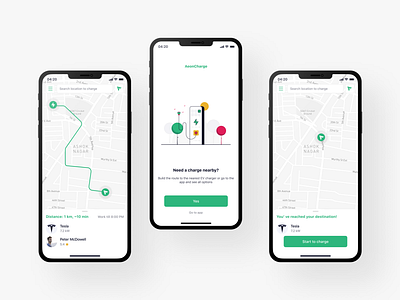 EV Charge App Design app car charger concept design electric vehicle ev ios map tesla
