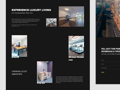 Apartment Web Site Design apartment dark design landing minimal presentation web site