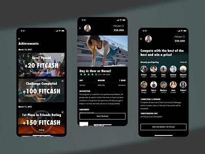 Fitness app design