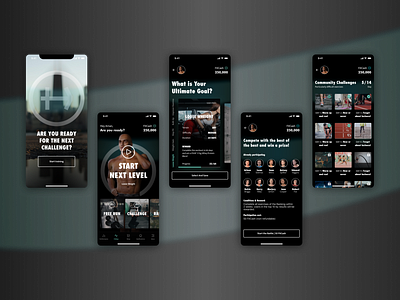 Fitness app app concept dark design fitness ios mobile sport