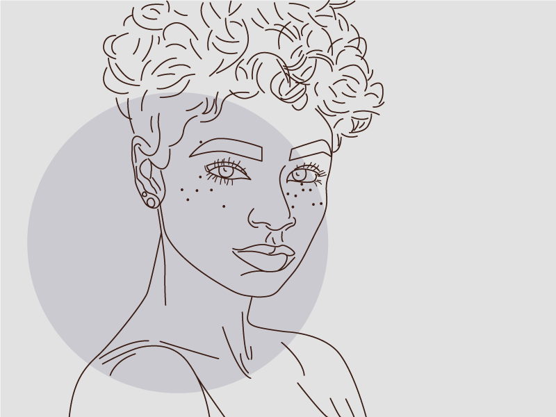 Girl line girl character illustrator freckles girl illustration accent lineart girl