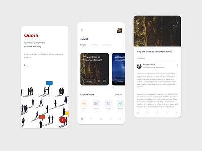 Quora - Redesign Concept exploration feed forum question quora redesign