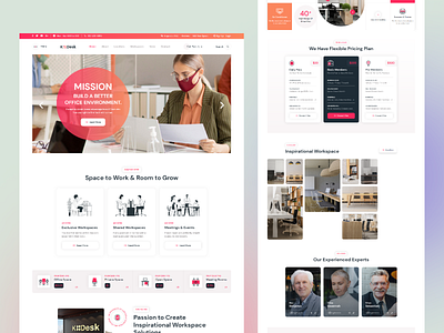 Kodesk - Coworking and Office Space Web Design business conference design freelancers illustration logo meetings office open office rent office space rental studio ui ux work space workplace workshop