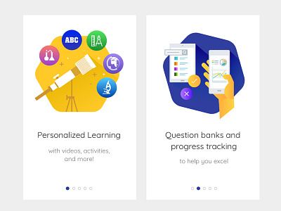 Learning App onboarding UI