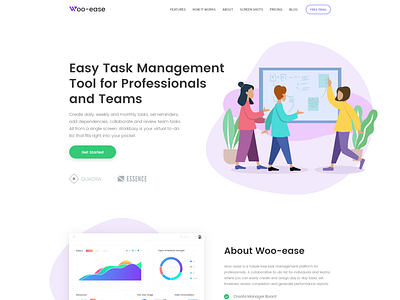 App Landing Page illustration ui vector web