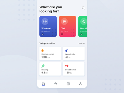 Fitness App app fitness app health app tracking ui