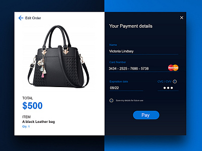 Daily Ui 004 (Credit card checkout)