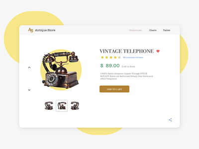 Daily UI Challenge #012 012 antique dailui daily dailyui modal page phone store ui vintage