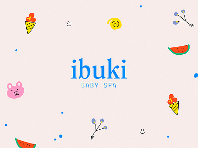 Ibuki baby brand branding illustration logo logotype spa visual identity