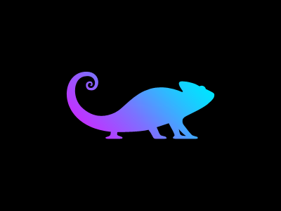 Chameleon animal chameleon colorful design gradient icon lizard logo logotype mark symbol design zoo