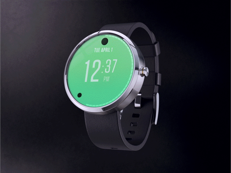 Clock android wear smart watch app app design clock concept gradient color ios android smartwatch ui usability user experience user interface ux layout watch watch app design wear