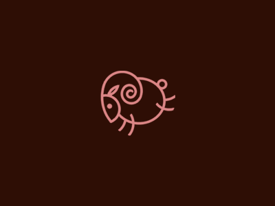 Sheep animal drawing flat icon identity logo logotype mark sheep simple