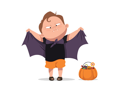 Halloween 2 adobe illustrator candy character design costume cute illustraion kids illustration trick or treat vampire vector