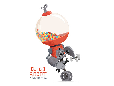 Build a Robot adobe illustrator character design cute gum gumball illustraion kids illustration robot vector
