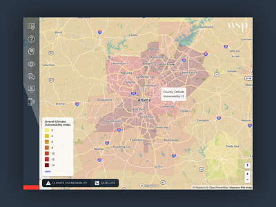 Georgia Climate Vulnerability & Resiliency map