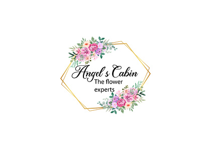 Watercolor floral logo