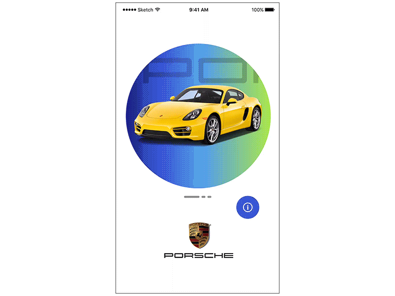 Porsche Mobile App - Parallax Effect animation app apple for ios mac mobile porsche principle