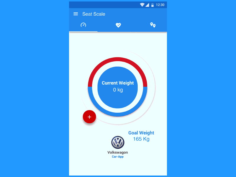 Health Care App for VW's New Autonomous Cars animation app care design for health mac material mobile principle principle for mac volkswagen