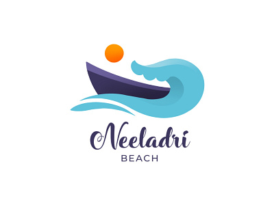 Neeladri Beach beach beach logo branding design india logo logodesign puri odisha vector