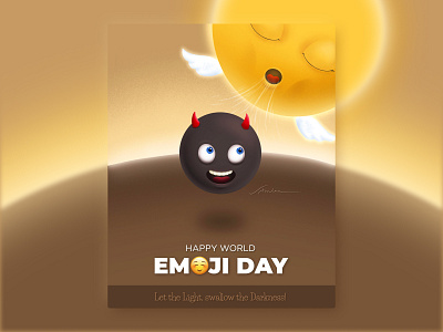 Emoji Day art character design creative cute design devil digitalart emoji evil good illustration painting story visual story