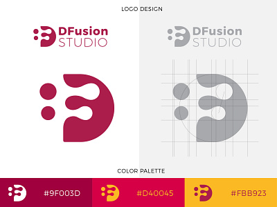 DFusion Studio Logo Design branding design design process design studio designer digital marketing company flat icon illustration logo logo desigining studio typography vector