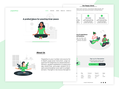 A website design for yoga tutoring company